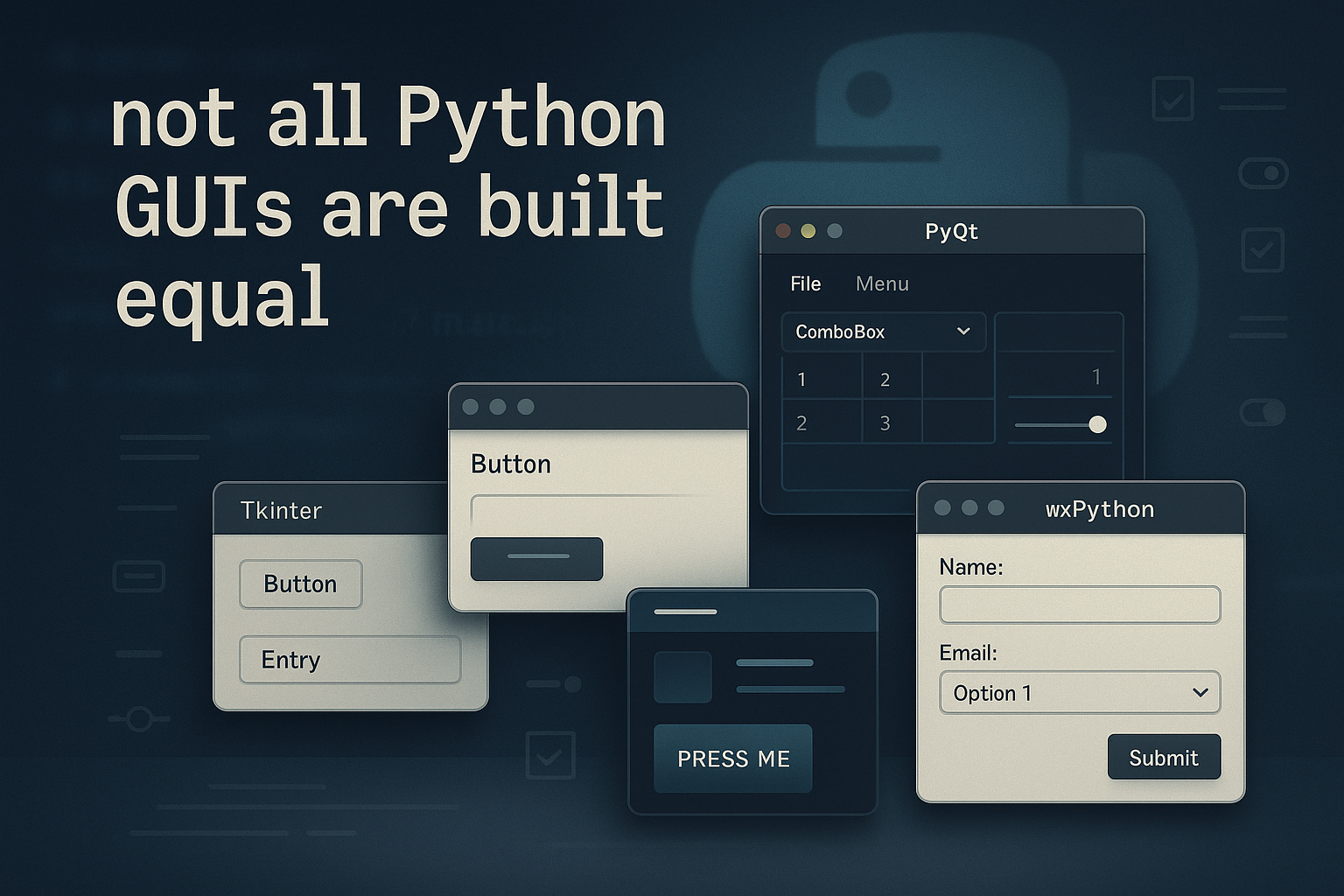 python gui showcase